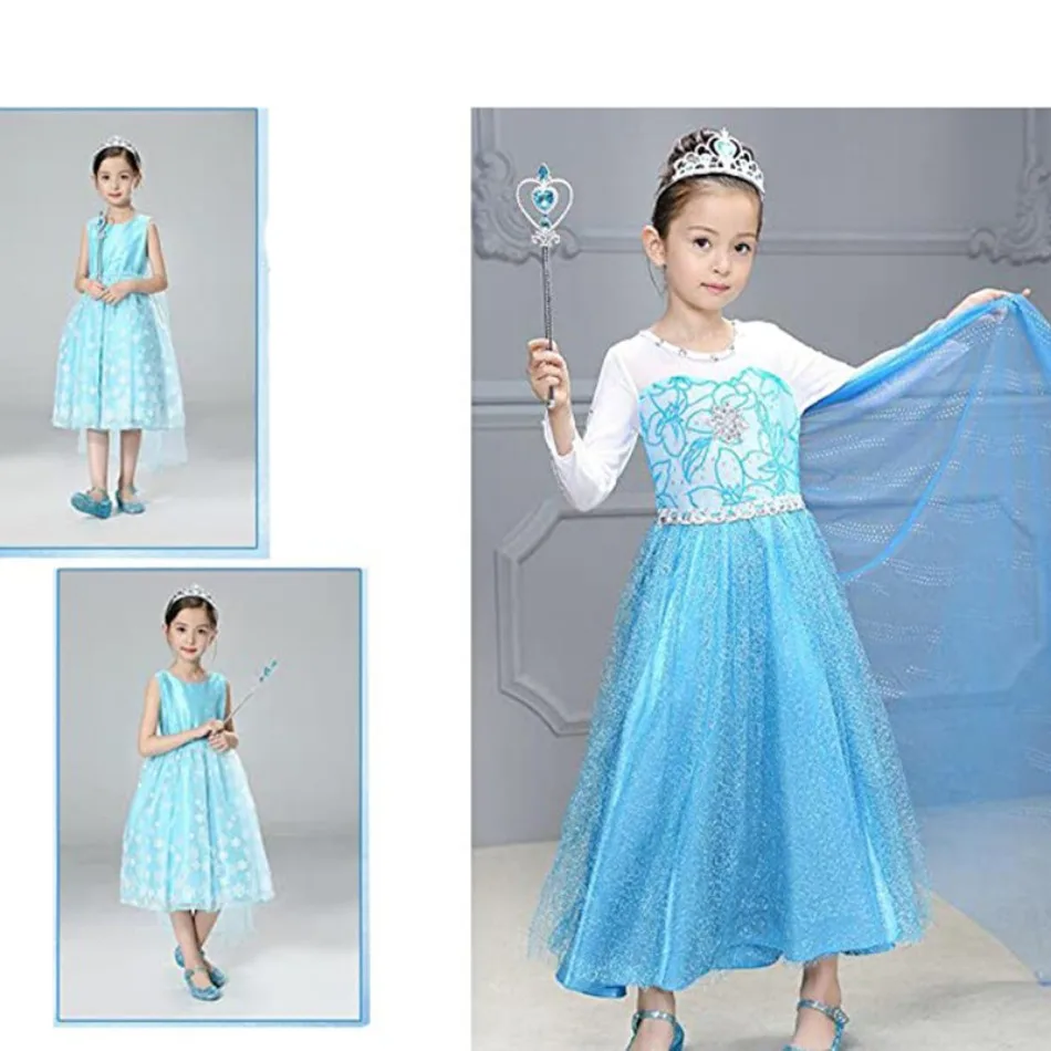 Menina elsa cosplay acessórios - Baby Clothing Dresser avaliação e preço